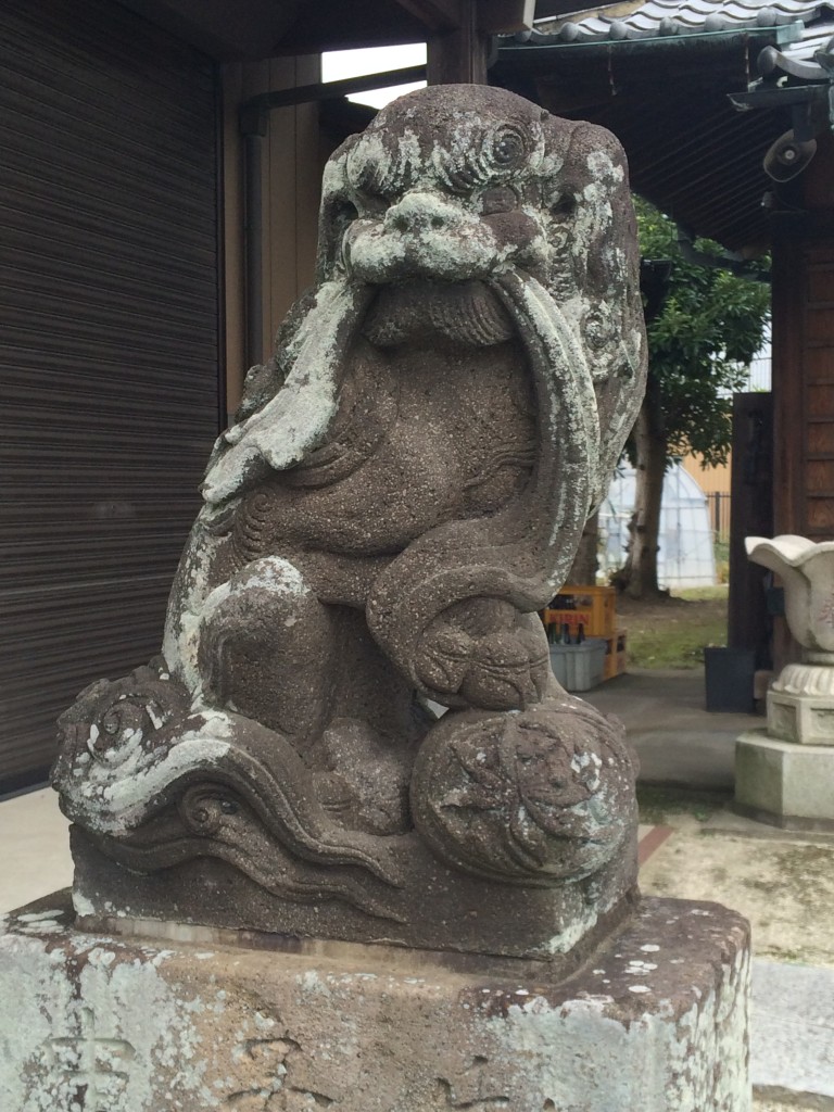 寄巻水神社 狛犬