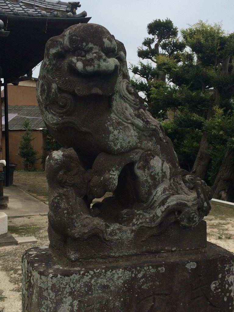寄巻水神社 狛犬