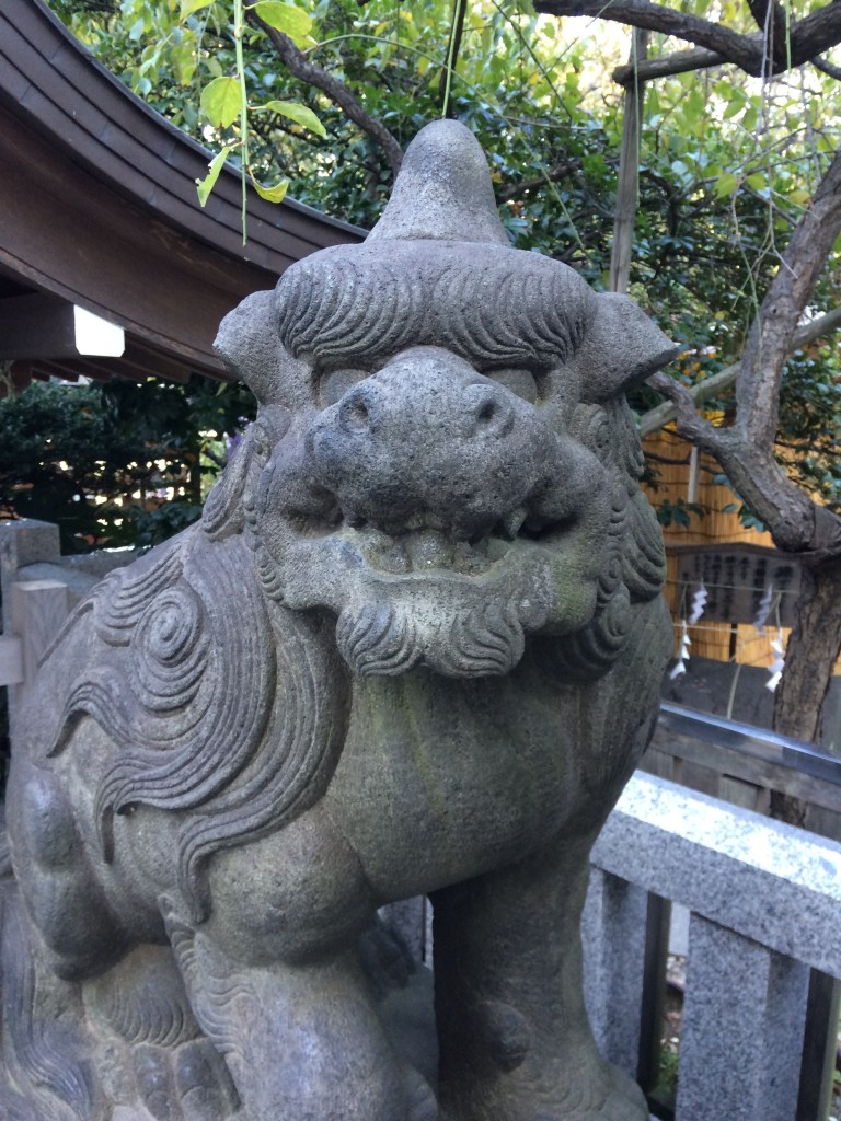牛天神北野神社 狛犬近影